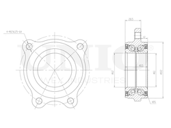 Ступица передняя/задняя (с ABS) UNIO HUB-20229