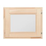 Форточка для бани и сауны Банные штучки, открытие наружу, двойное стекло, 40 х 50 см, липа, 271227