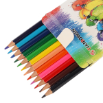 Карандаши цветные шестигранные "Девочки", 12 штук