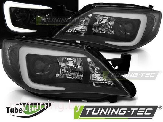 Передние фары tube black для Subaru Impreza III GH