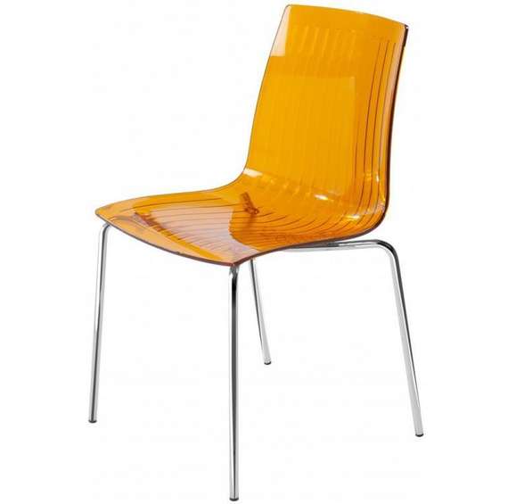 Стул X-Treme S прозрачный оранжевый | PAPATYA | Турция