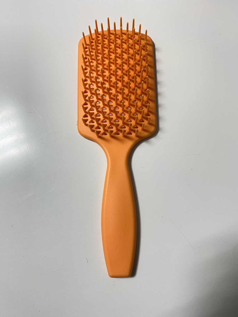 Расчёска массажная, вентилируемая, 7×22 см, цвет: оранжевый