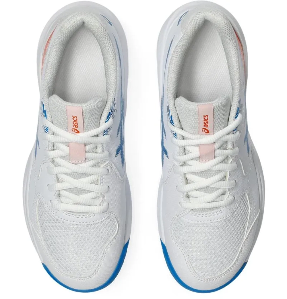 Детские Кроссовки теннисные  Asics Gel-Dedicate 9 GS - white/directoire blue