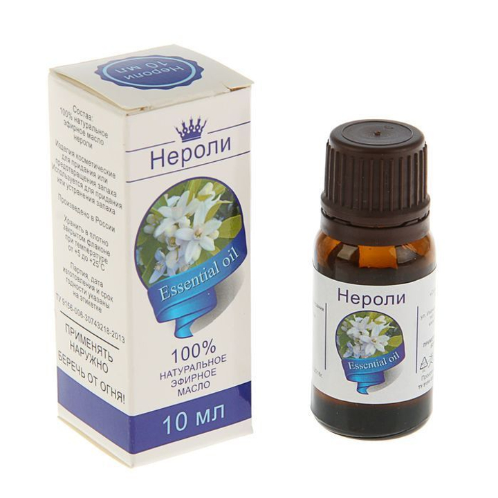 Масло эфирное Нероли, флакон-капельница, 10 мл