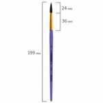 Кисть БЕЛКА, круглая, № 6, цветная ручка, ЮНЛАНДИЯ, 201057