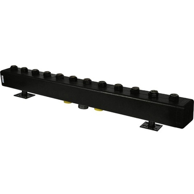 Коллектор котельной разводки STOUT DN32 - 2" на 6 контуров 2" (черная сталь)