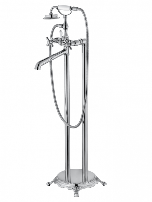 Смеситель для ванны напольного монтажа WONZON & WOGHAND RETRO, Хром (WW-88649020-CR)