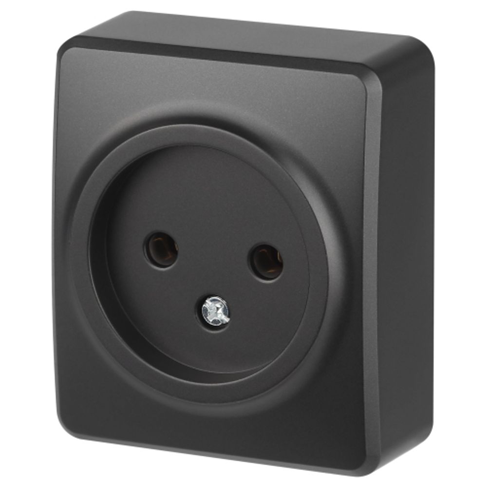 Розетка ЭРА Эксперт 11-2201-05 2P IP20 16A-250В ОУ антрацит