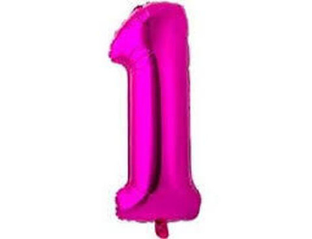 К ЦИФРА 1  26" Фуксия 60 см.