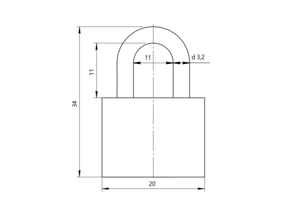 Замок навесной Апекс PDB-20-20-Blister (2Locks+3Keys)