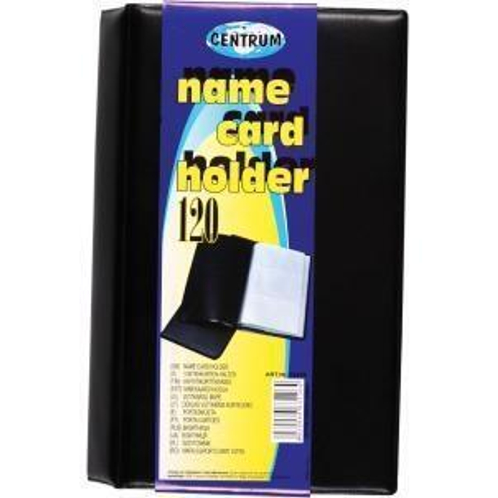 Визитница 120 визиток трехряд.черная (Центрум)