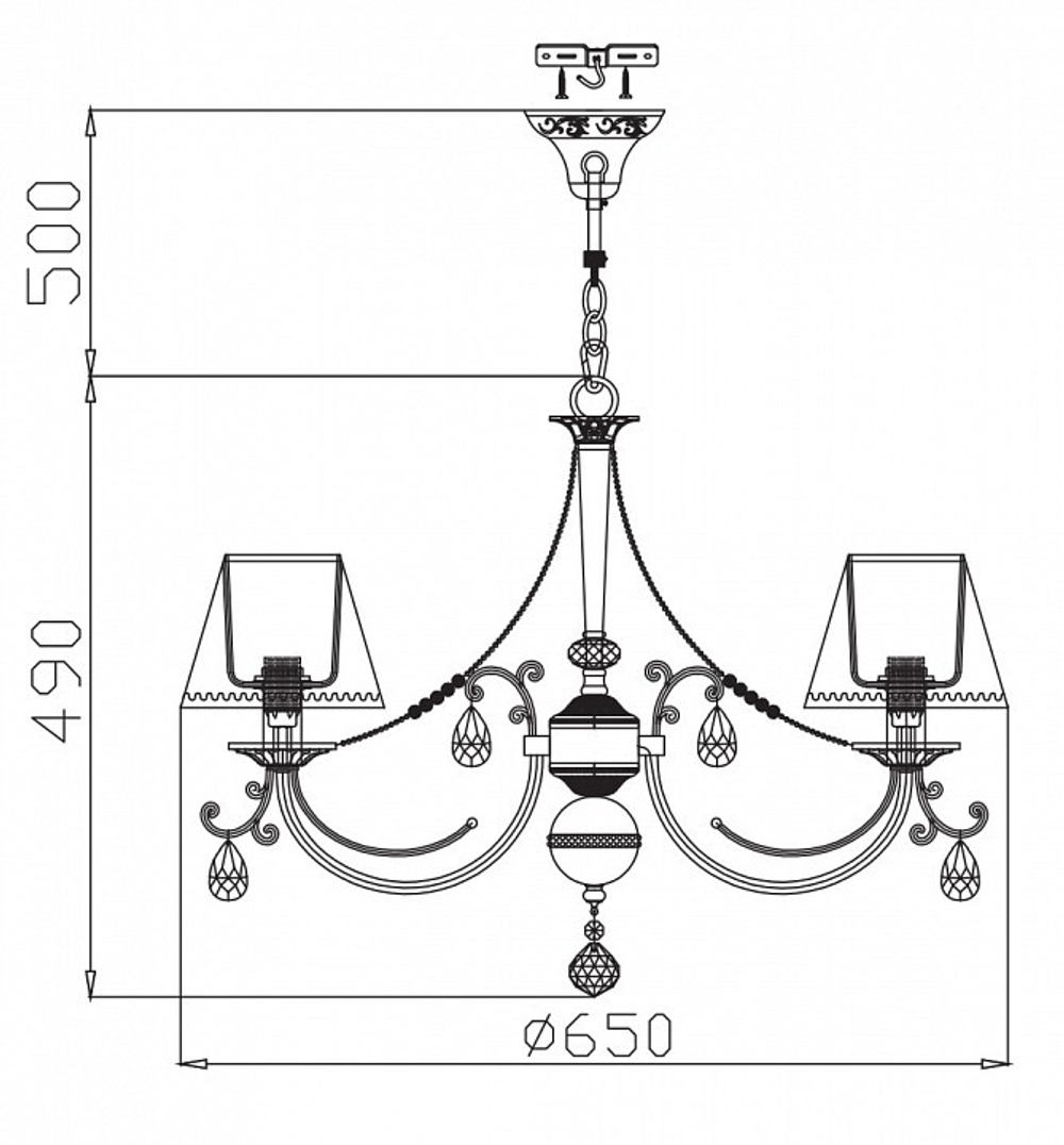 Подвесная люстра Maytoni RC093-PL-06-R