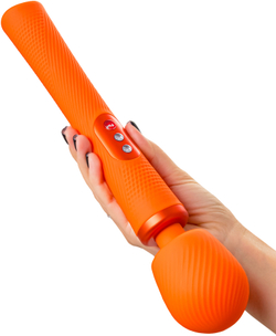 Мощнейший мибромассажер FF VIM VIBRATING WAND, оранжевый.