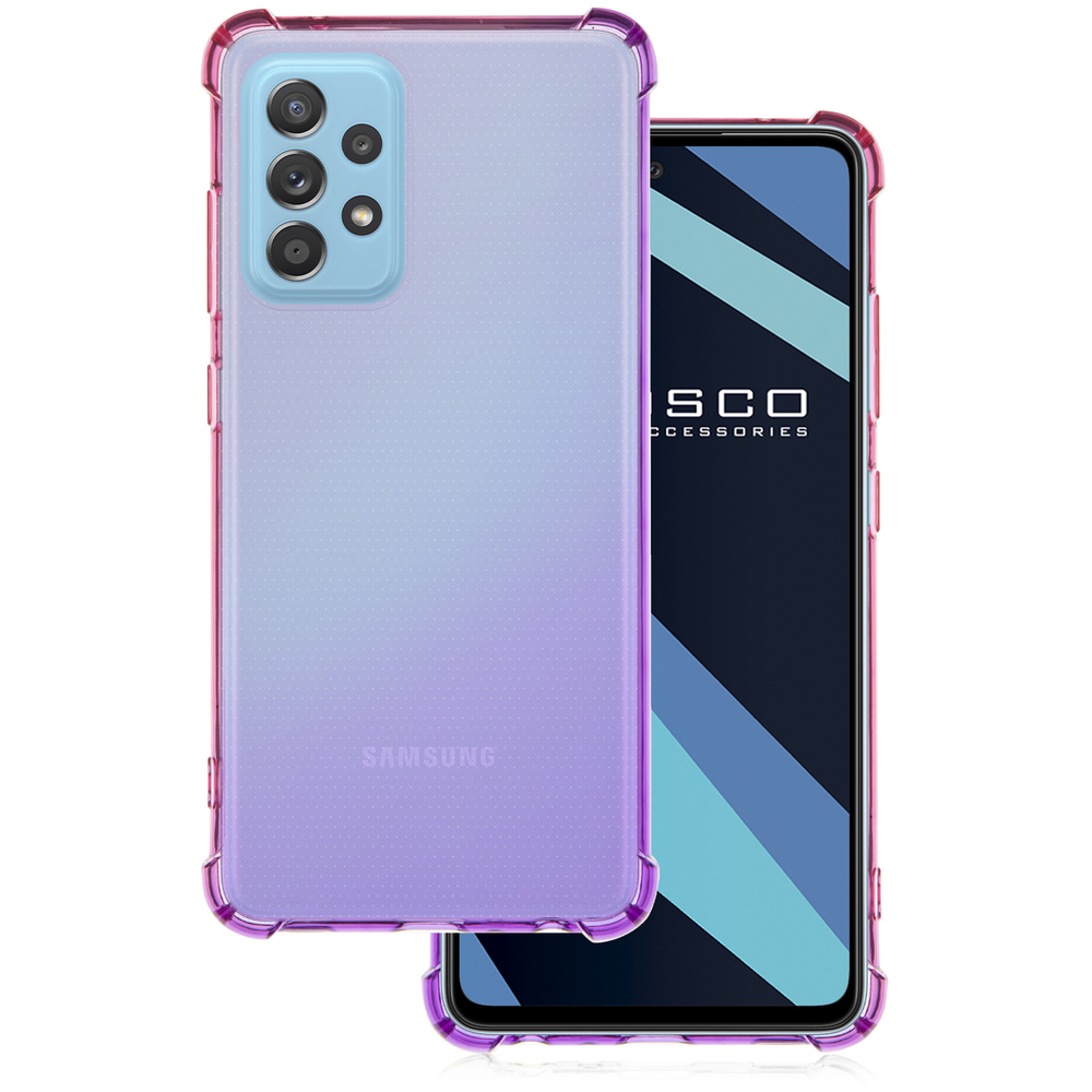 Чехол ROSCO для Samsung Galaxy A52 оптом (арт. SS-A52-HARD-TPU-PINK-PURPLE)