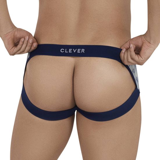 Мужские трусы джоки желтые с темно-синим принтом Clever SUBLIME JOCKSTRAP 114403