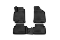Коврики Standard, 3D в салон DAEWOO Gentra, 2013-  4 шт. (полиуретан, чёрные) Element.CARDAE10001