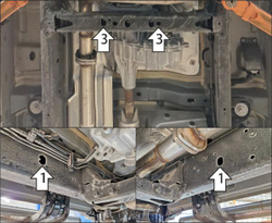 Защита Разд. коробки. 5 мм, Алюминий. для Dodge Ram 1500 2024-н.в., Motodor.32918