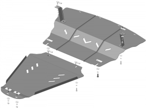 Защита стальная 2 мм Nissan Skyline 2001-2004 MOTODOR.01451