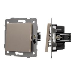 Механизм выключателя одноклавишный самовозвратный SWT-MKR1-PL-GD-V (250V, 10A) (Arlight, -) 049882