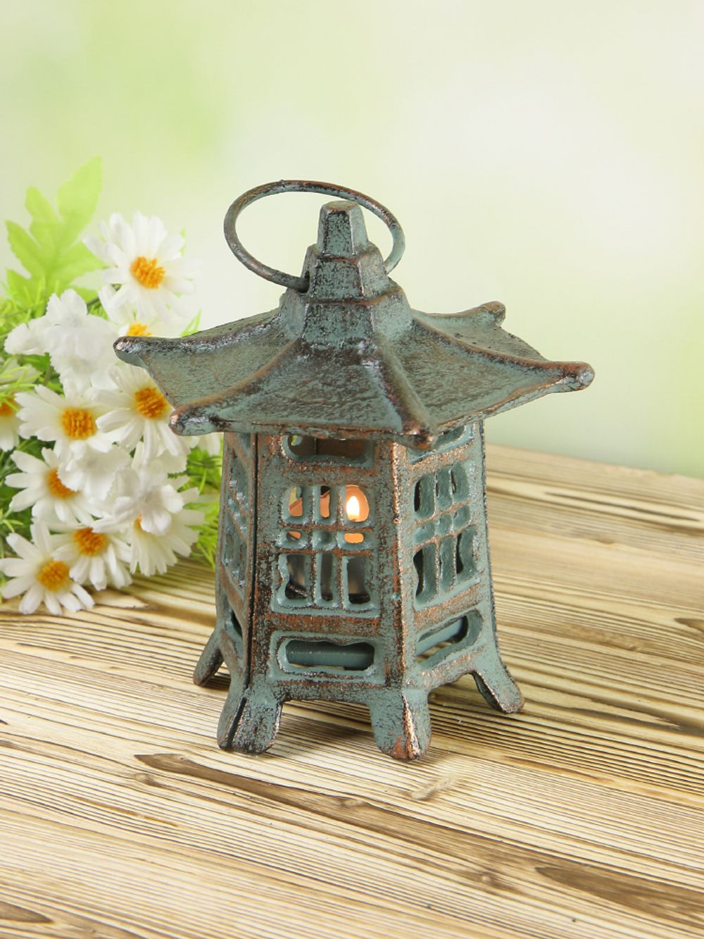 Iron Garden Декоративный фонарь Пагода под свечу для дачи