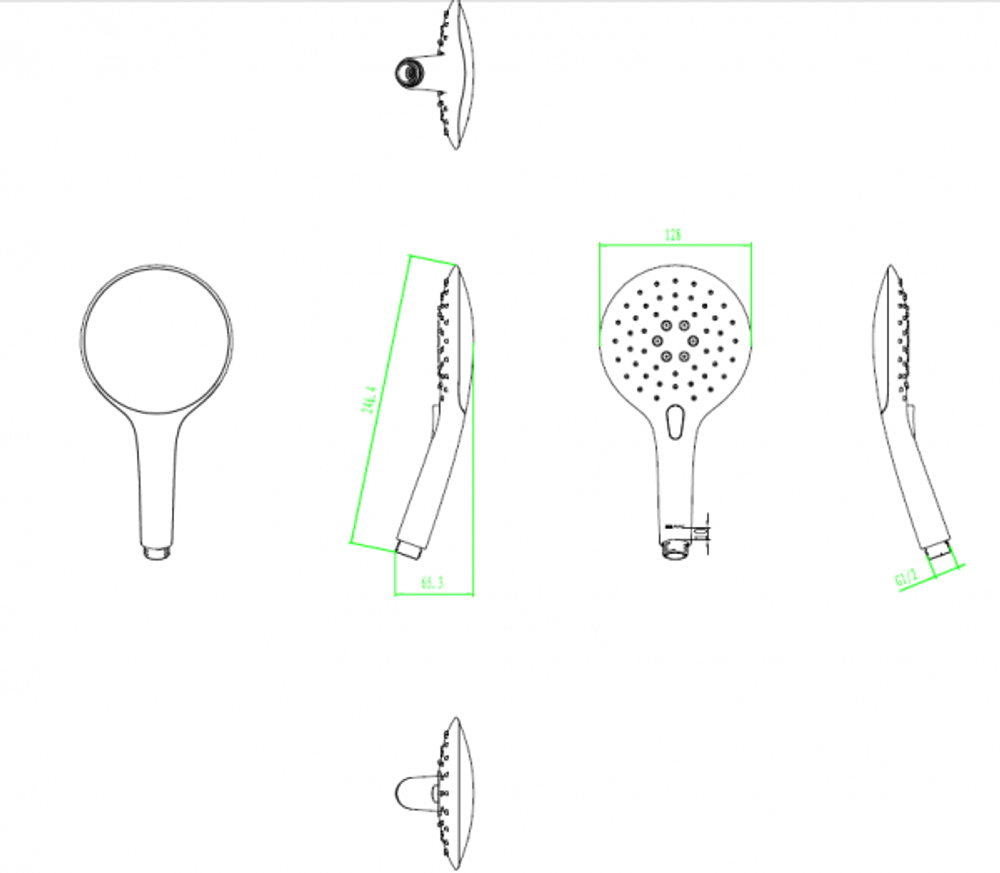 Ручной душ 3-режимный Bravat Fresh