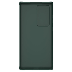 Чехол зеленого цвета от Nillkin для Samsung Galaxy S23 Ultra, серия Textured Case S (покрытие нейлонового волокна), полуавтоматическая механизм сдвижной шторки