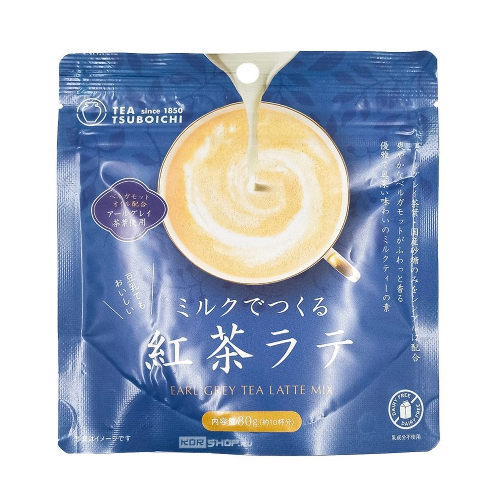 Напиток растворимый Tsuboichi "Earl grey Tea latte Mix" эрл - грей латте, 80 гр