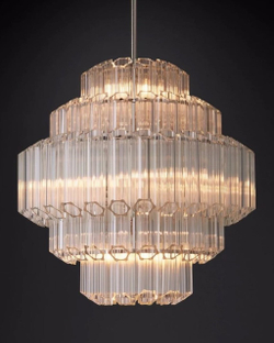 Роскошная многоярусная люстра в тёплом золотом оттенке и прозрачном ✨