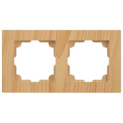 Рамка для розеток и выключателей Intro Accent 6-502-11 на 2 поста, СУ, сосна