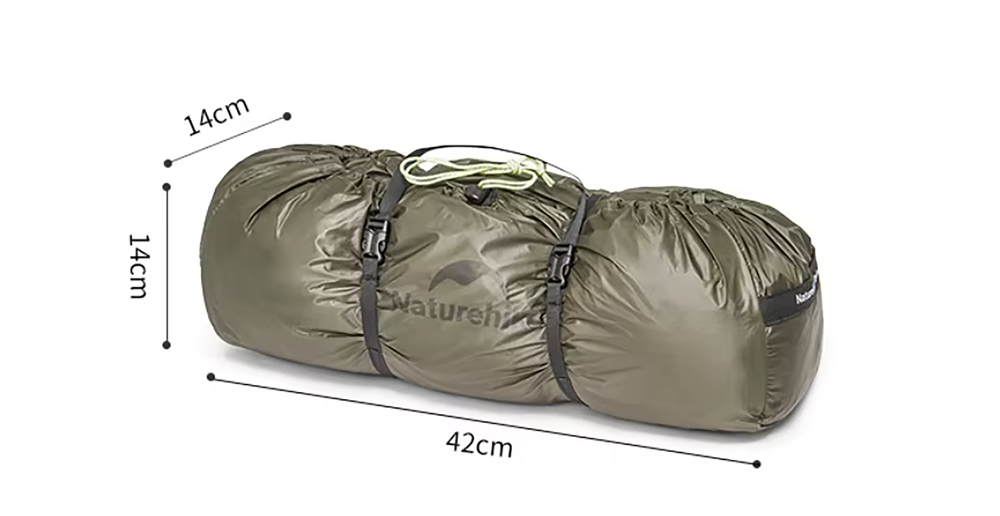 Палатка Naturehike Opalus Si 2-местная, алюминиевый каркас, зеленая