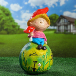 Фигурка Эльф с грибом на арбузе (полистоун)
