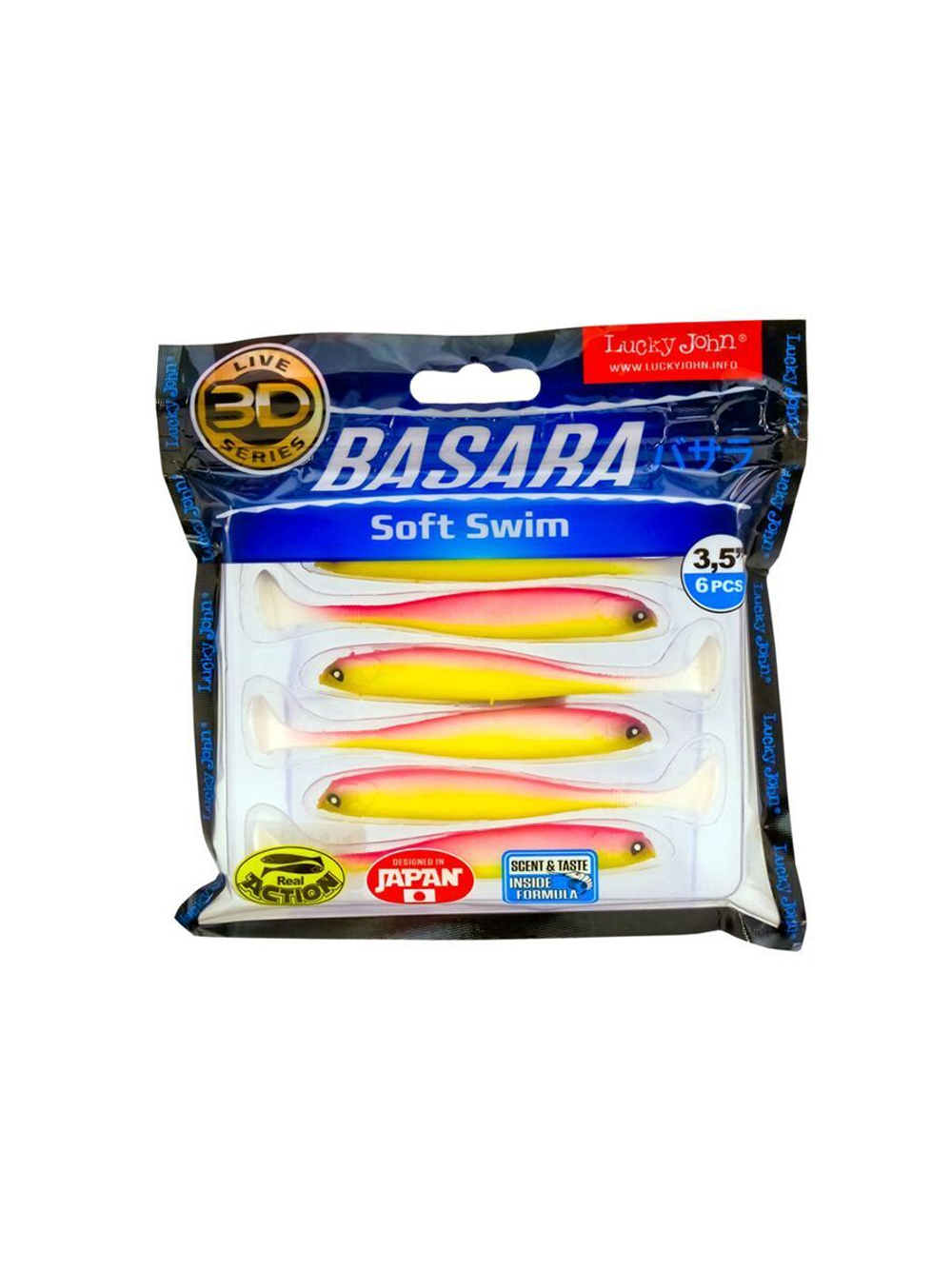 Виброхвосты LJ 3D Series BASARA SOFT SWIM 6.0in (15,24)/PG03 3 шт. в упак.