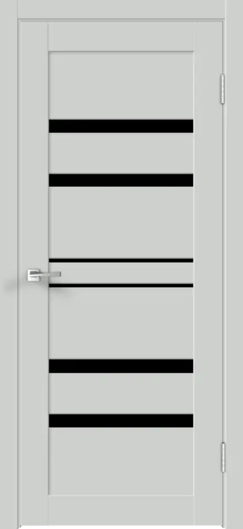 Межкомнатная дверь LINEA 6 Доломит (Чёрное стекло)