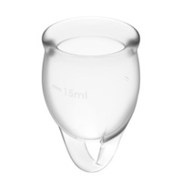 Набор прозрачных менструальных чаш Satisfyer Feel confident Menstrual Cup