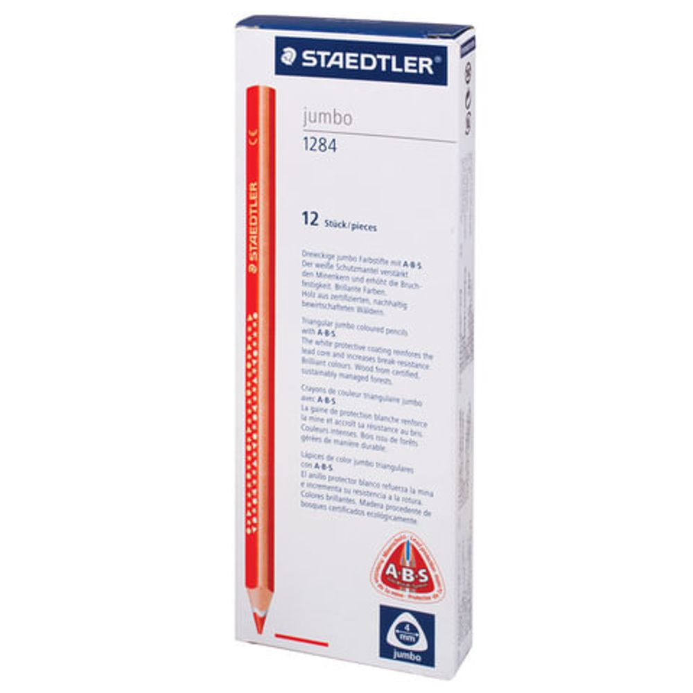 Карандаш цветной утолщенный STAEDTLER "Noris club", 1 шт., трехгранный, грифель 4 мм, персиковый, 1284-43