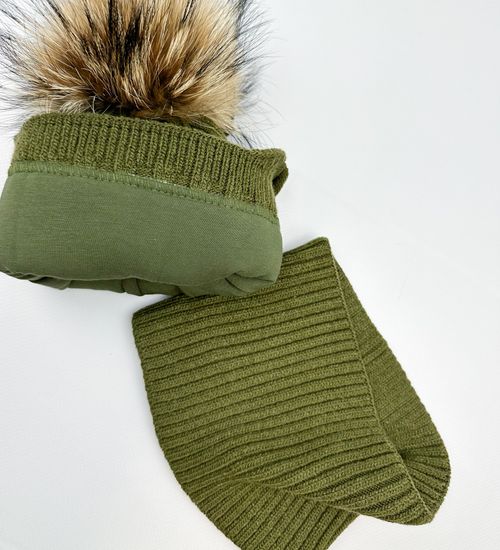 Шапка зимняя со снудом, Хаки
