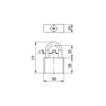 Замок навесной PL-INOX FORCE IF-50 4 key (дисковый ключ)