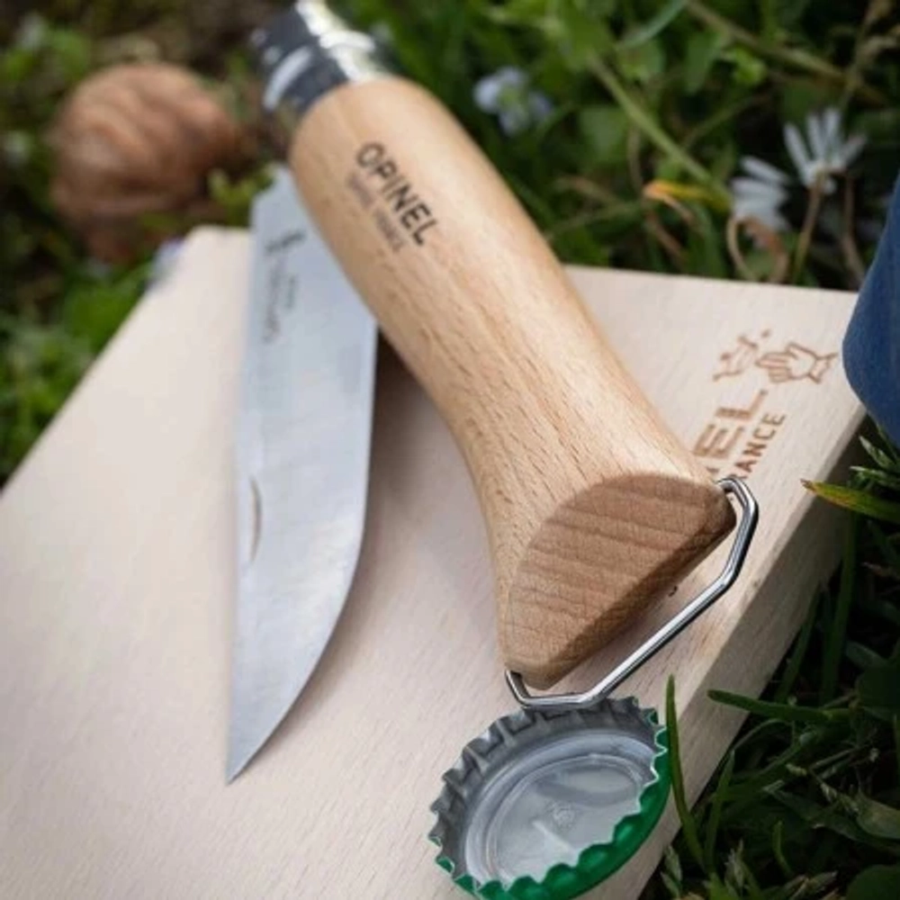 # Нож складной Opinel 10 VRI со штопором и открывалкой