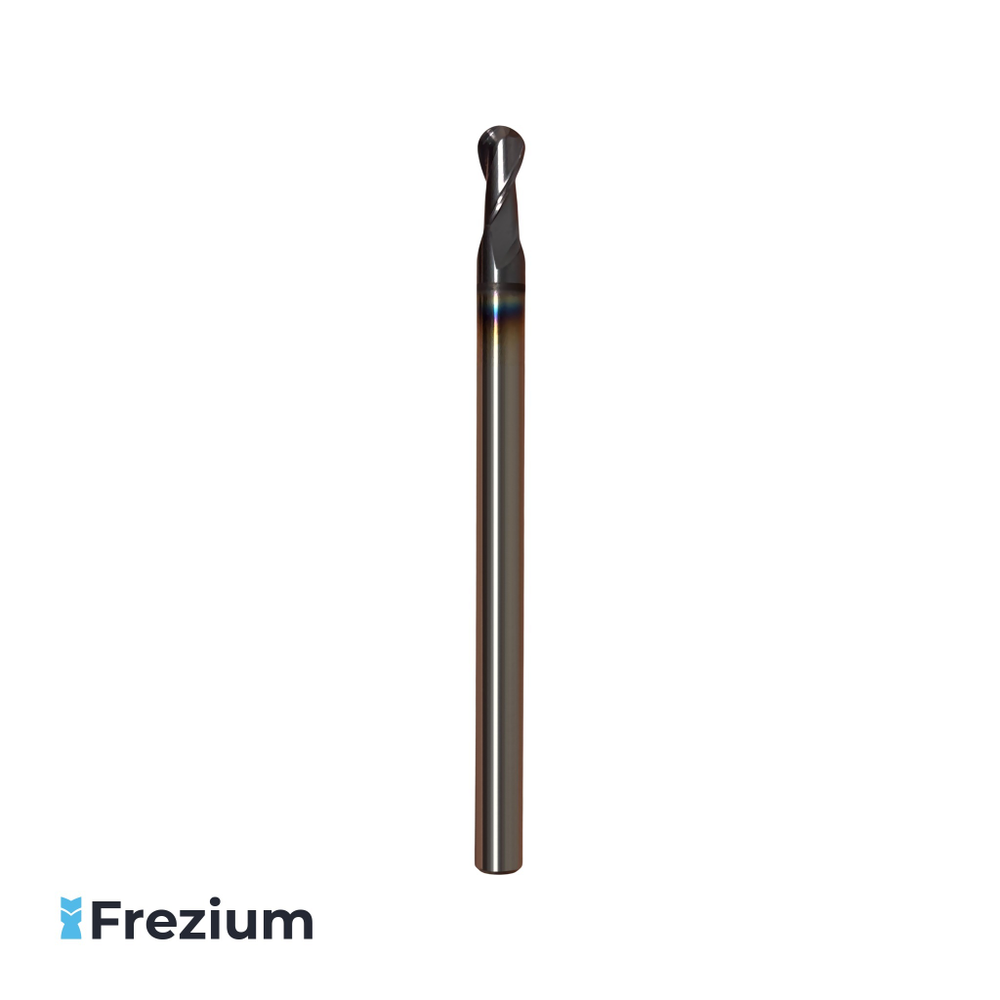 Сферическая фреза твердосплавная по металлу &quot;QCT&quot; (6x6x12x90 Z2 R3; HP416-2362)