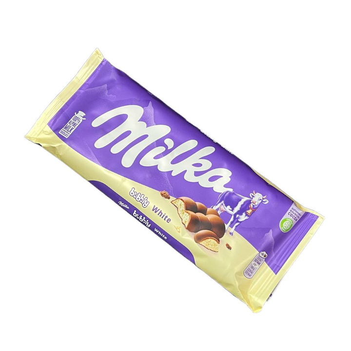 Шоколадная плитка Milka Bubbly White Милка Вайт Бабл 95 г