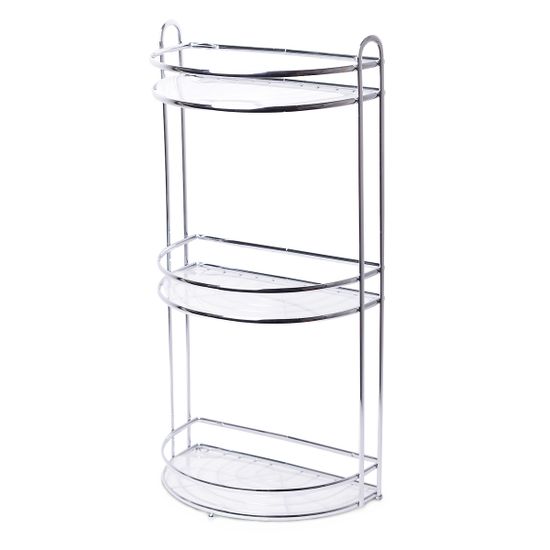 Полка 3-ярусная прямая полукруглая Besser BS 0281D (29,5х17,5х58,5 см) из хромированной стали
