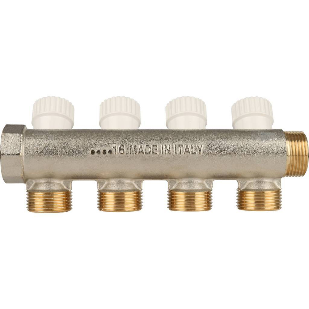 Коллектор распределительный STOUT 3/4" на четыре отвода 3/4" евроконус