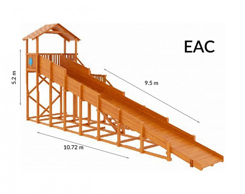 Зимняя горка TORUDA Лисичка Домик (скат 9.5 м)
