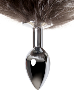 Анальная втулка TOYFA с хвостом лисы, металл, 45 см, Ø 2,7 см