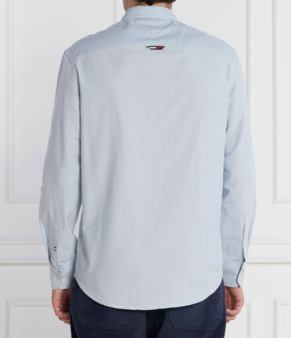 рубашка classic oxford Tommy Jeans - голубой(DM0DM15408)