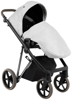 Детская коляска Roan Sol Vintage Luxury 2.0 3 в 1 с автокреслом Tutis Elo Lux EduSky Black PIX/50/L Pixel/Light/Black/руч.Cappuccino