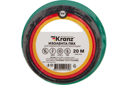 Изолента ПВХ KRANZ 0,13х15 мм, 20 м, зеленая KR-09-2603