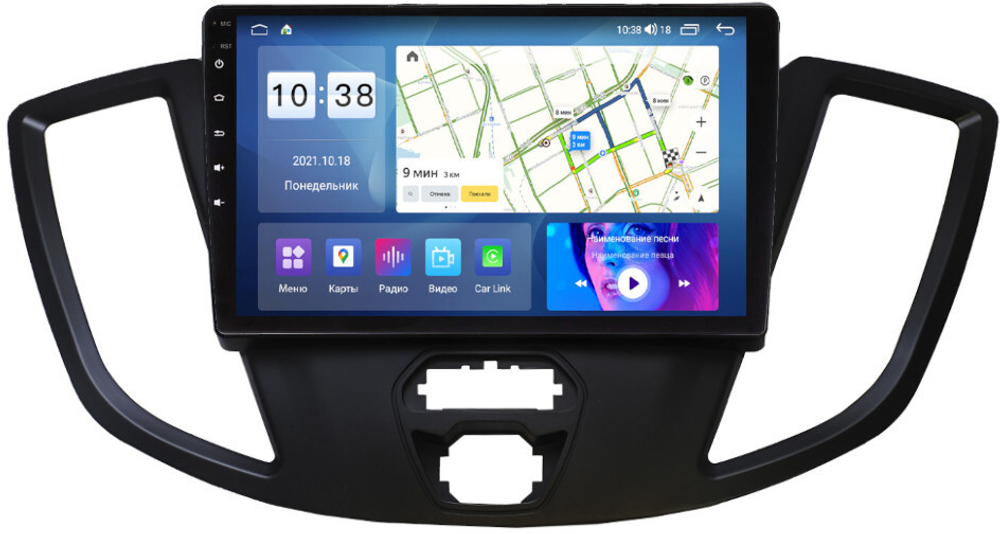 Магнитола для Ford Transit 7 2014-2023 - Parafar PF463XHD на Android 13, 8-ядер, 4Гб+64Гб, CarPlay, 4G SIM-слот