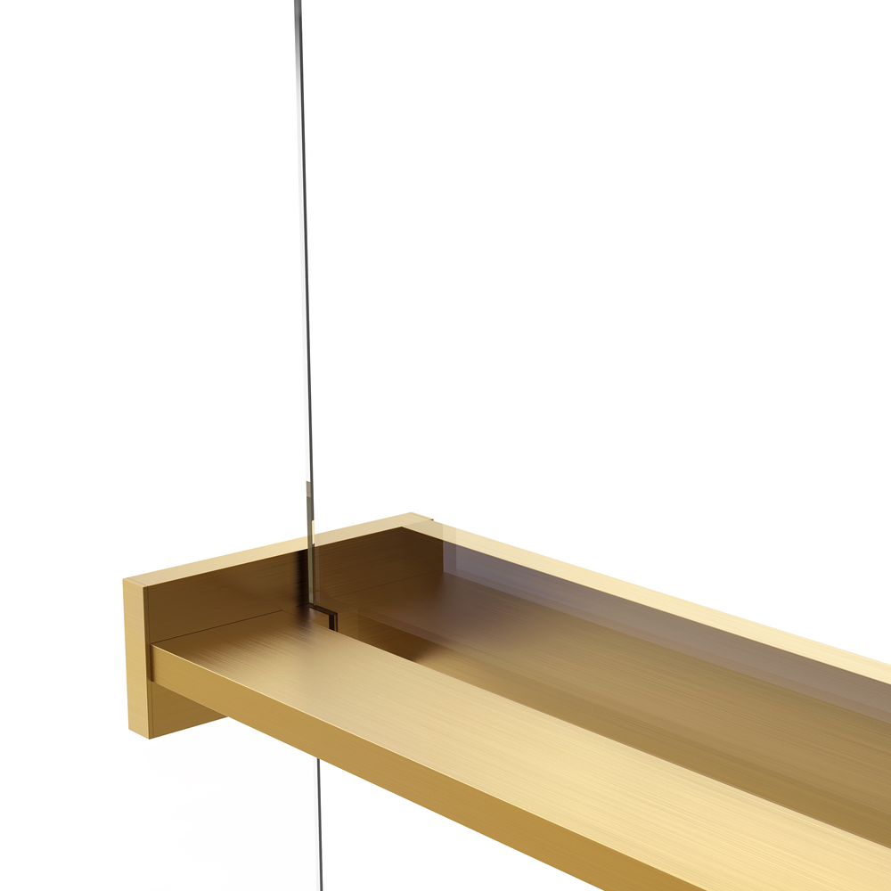 Душевая перегородка Walk-In VSW-1HR900CLG, 900*2000, матовый золотой, стекло прозрачное