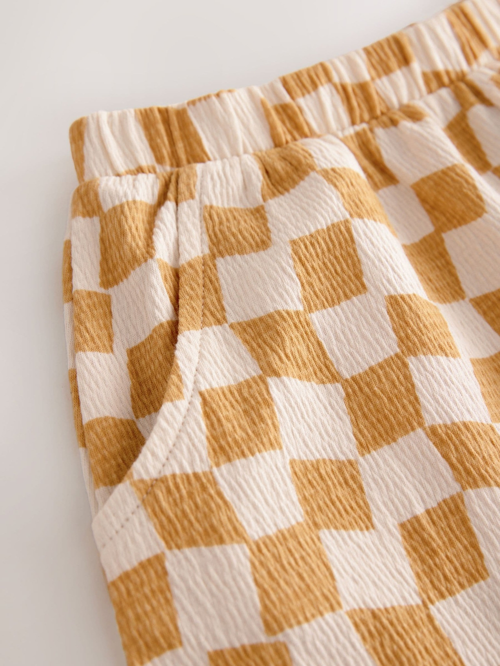 Брюки широкие для девочки Next E51-654, Желтый, Молочный